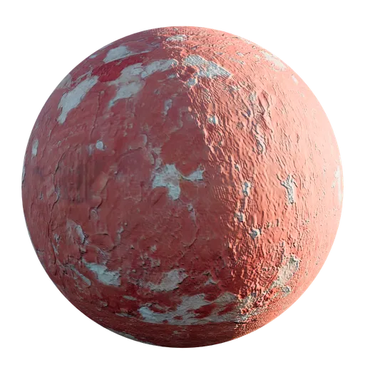 Weathered Red Plaster Wall Paint