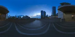 Hotel entrance at night