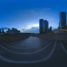 Hotel entrance at night