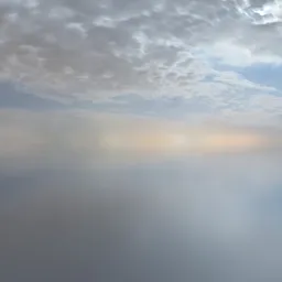High-resolution dynamic sky with clouds for realistic scene lighting.