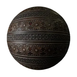 Wood with ornaments