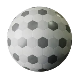 Black & Gray Hexagonal Ceramic Tiles