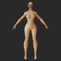 Stylized female base mesh