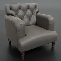 Armchair Classic Tufted Leather