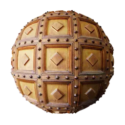 Wooden Panels with Metal Studs