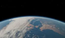 High-resolution HDR space lighting of Earth's surface and atmosphere from low orbit.