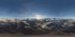 Aerial Mountain Landscape Clouds Day