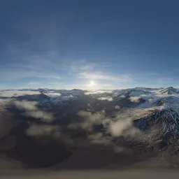 Aerial Mountain Landscape Clouds Day