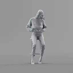 Lowpoly Female Sitting