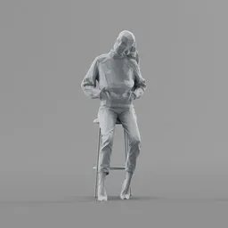 Lowpoly Female Sitting