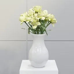 Pale Yellow Rose Arrangement
