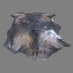 Boar pelt with hair strands