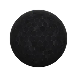 Black hexagon tile