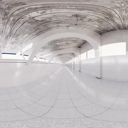 Free White Hangar - Interior Hall Hdri