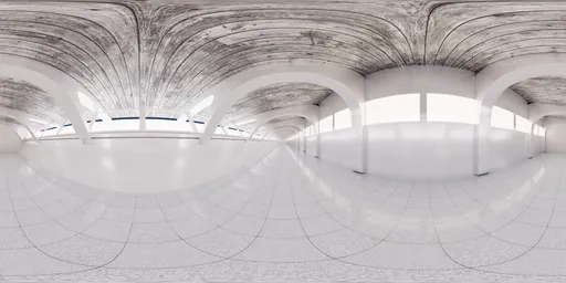 Free White Hangar - Interior Hall Hdri