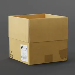 Square Cardboard Box Open