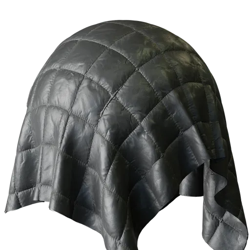Black Padded Fabric