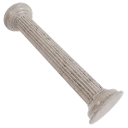 Detailed 3D-model of a textured ancient-style marble column for Blender with high-resolution textures.