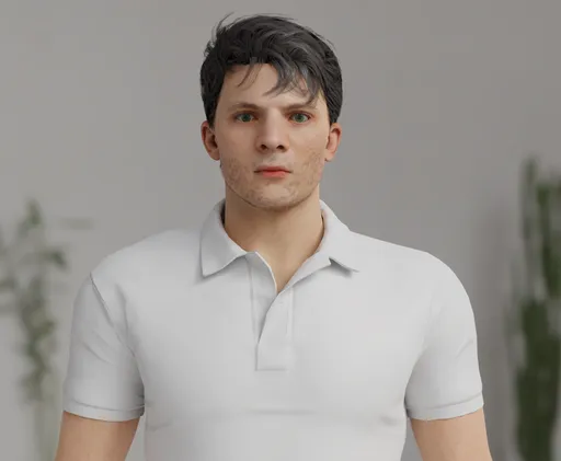 Casual Guy In Polo Shirt