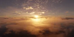 Dramatic Sunset over Clouds