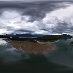 Rainy Clouds Sky over Mountains