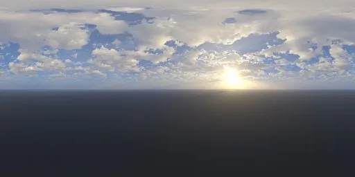 Dynamic 12K HDR image capturing a dramatic cloudy sky with sunbeams for realistic scene lighting.