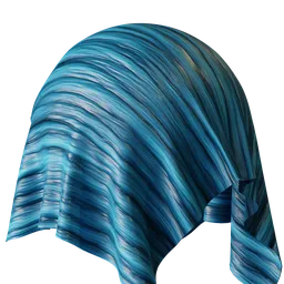 Stylized Blue Flowing Fabric