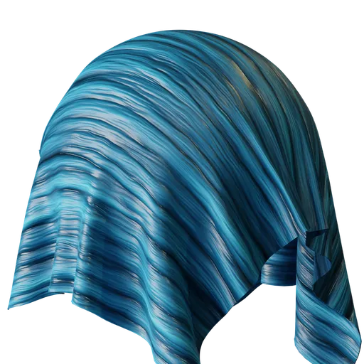 Stylized Blue Flowing Fabric