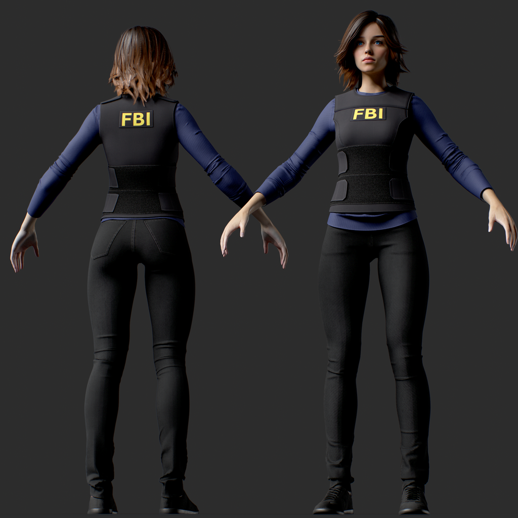 Blendkit | Download the Female FBI Agent Character model