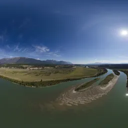 Sunny Day Aerial Canadian Landscape