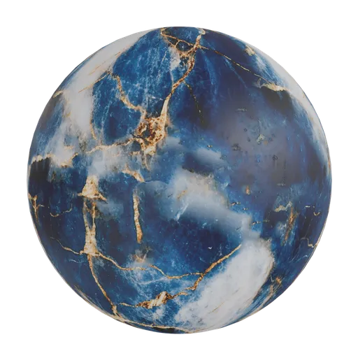 Blue and white marble