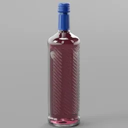 Glass Bottle Red