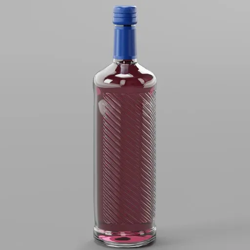 Glass Bottle Red
