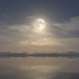 Twilight Full Moon Sky