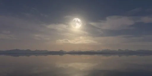 Twilight Full Moon Sky