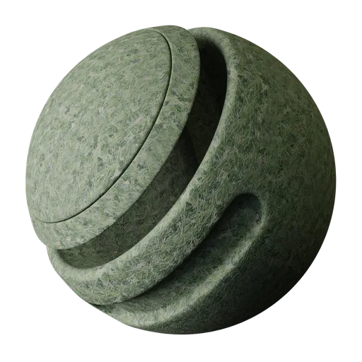 High-resolution artificial plexiglas fibre PBR texture for 3D rendering in Blender and other apps, simulating indoor grass.