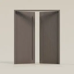 Highly detailed brown 3D model of a modern house door suitable for Blender rendering.