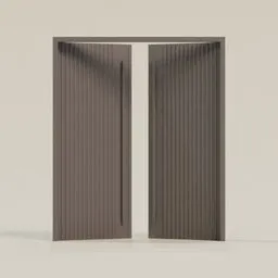 Modern Fluted Double Entrance Doors