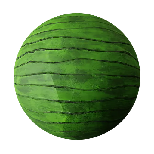 Stylized Green Ribbed Wood Panel