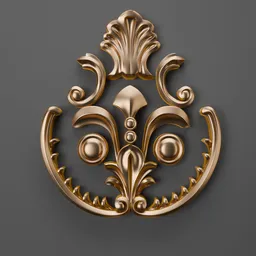 Detailed 3D ornament model for classic design enhancement, ideal for intricate scene detailing in Blender 3D.