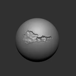 3D sculpting brush for Blender creating realistic cloth tears and fabric damage details on digital models.