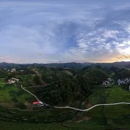 High altitude, hills, sunrise