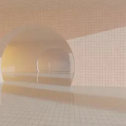 Backrooms Drowned Corridor with Pools