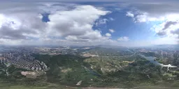 Green tree mountain cloud bluesky