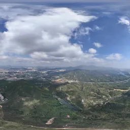 Green tree mountain cloud bluesky