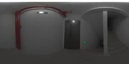 Industrial stairwell HDR lighting preview with detailed textures and realistic ambient lighting for 3D scenes.