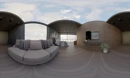 Modern Curved Living Room