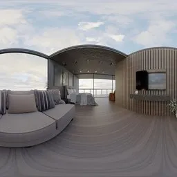 Modern Curved Living Room