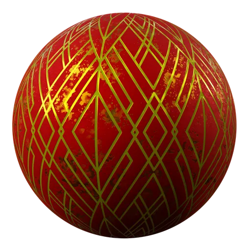 Royal Metal Triangles Red