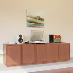 Wooden Hi-Fi Cabinet Set